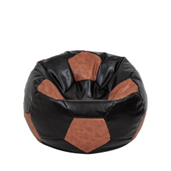 Fotoliu puf Mondo Ball - imitatie piele - wenge/coniac Fotoliu puf Mondo Ball - imitatie piele - wenge/coniac