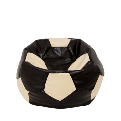 Fotoliu puf Mondo Ball - imitatie piele - wenge/crem Fotoliu puf Mondo Ball - imitatie piele - wenge/crem