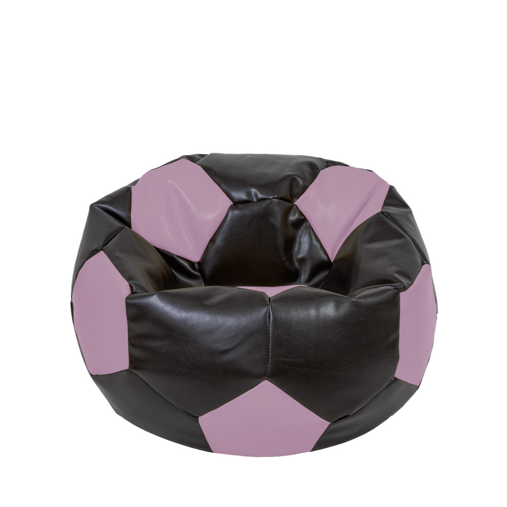 Fotoliu puf Mondo Ball - imitatie piele - wenge/mov Fotoliu puf Mondo Ball - imitatie piele - wenge/mov