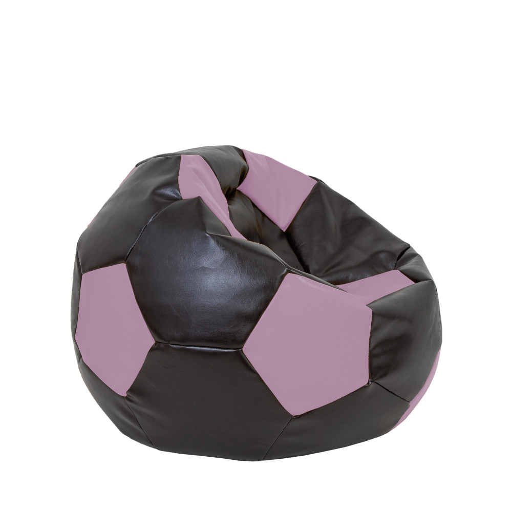 Fotoliu puf Mondo Ball - imitatie piele - wenge/mov Fotoliu puf Mondo Ball - imitatie piele - wenge/mov