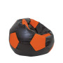 Fotoliu puf Mondo Ball - imitatie piele - wenge/portocaliu Fotoliu puf Mondo Ball - imitatie piele - wenge/portocaliu