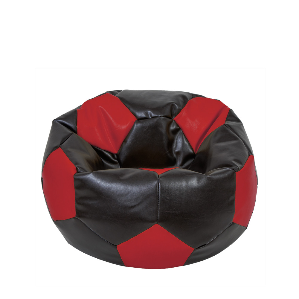 Fotoliu puf Mondo Ball - imitatie piele - wenge/rosu Fotoliu puf Mondo Ball - imitatie piele - wenge/rosu