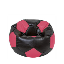 Fotoliu puf Mondo Ball - imitatie piele - wenge/roz Fotoliu puf Mondo Ball - imitatie piele - wenge/roz