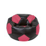 Fotoliu puf Mondo Ball - imitatie piele - wenge/roz Fotoliu puf Mondo Ball - imitatie piele - wenge/roz