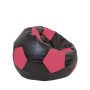 Fotoliu puf Mondo Ball - imitatie piele - wenge/roz Fotoliu puf Mondo Ball - imitatie piele - wenge/roz