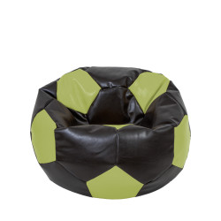Fotoliu puf Mondo Ball - imitatie piele - wenge/verde Fotoliu puf Mondo Ball - imitatie piele - wenge/verde