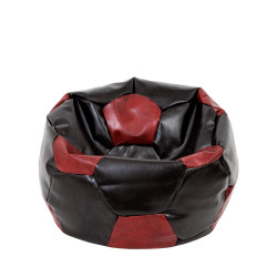 Fotoliu puf Mondo Ball - imitatie piele - wenge/bordo Fotoliu puf Mondo Ball - imitatie piele - wenge/bordo