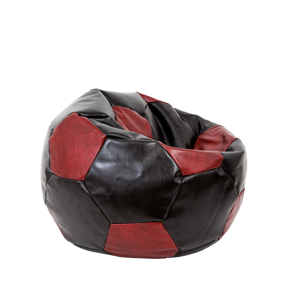 Fotoliu puf Mondo Ball - imitatie piele - wenge/bordo Fotoliu puf Mondo Ball - imitatie piele - wenge/bordo