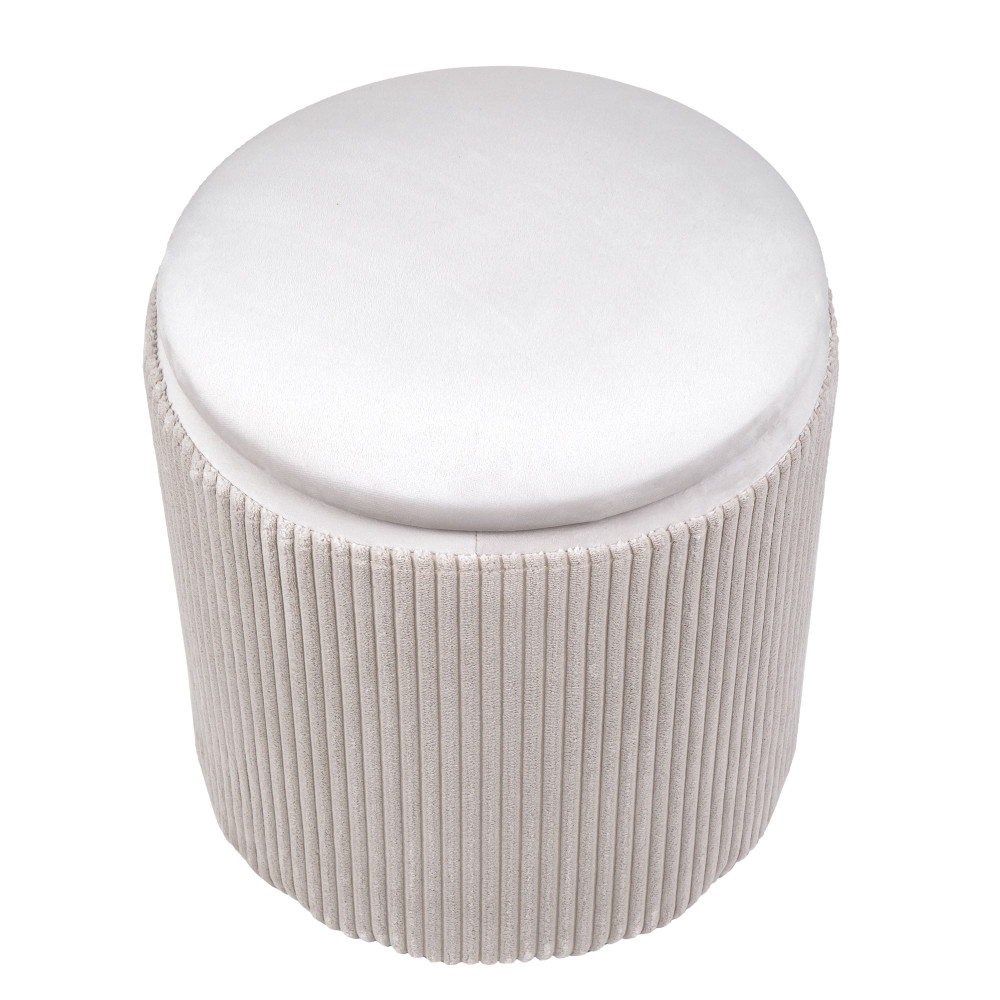 Taburet Nadia - stofa L06 - crem Taburet Nadia - stofa L06 - crem