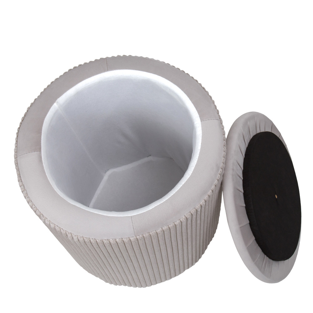 Taburet Nadia - stofa L06 - crem Taburet Nadia - stofa L06 - crem