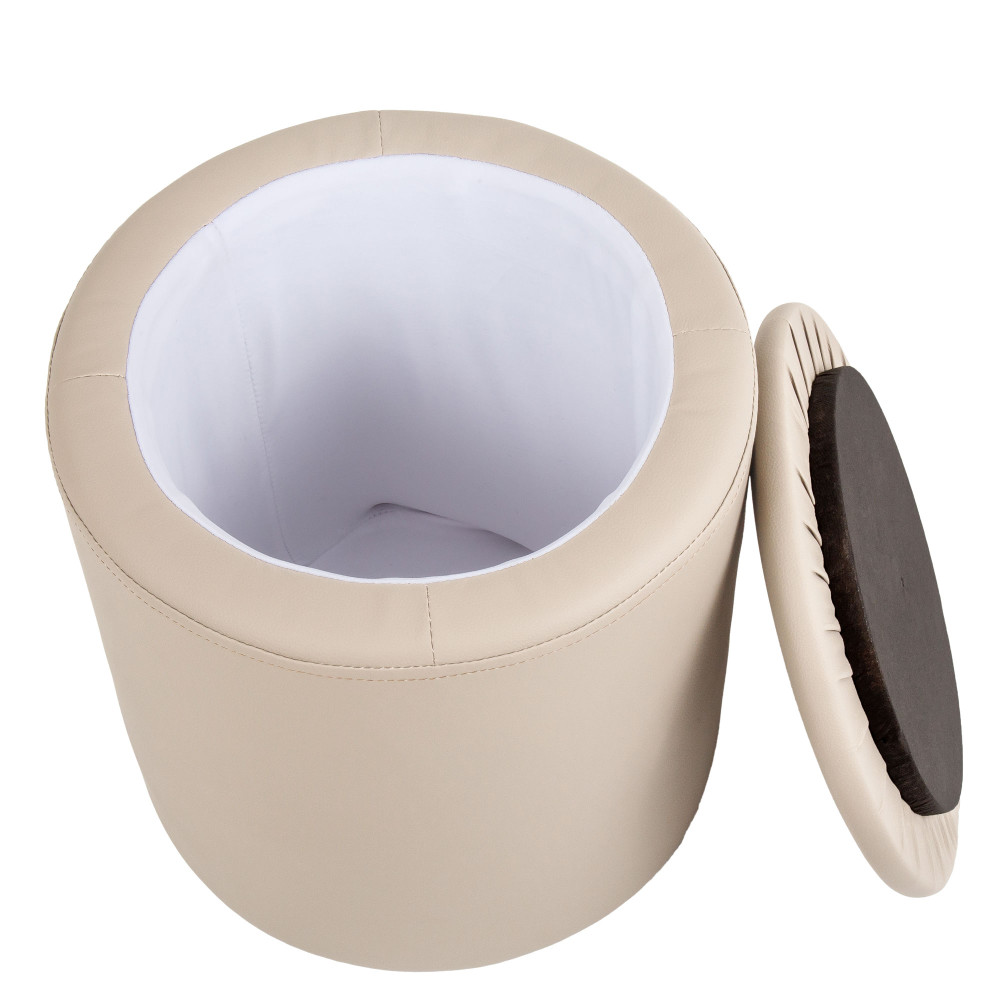 Taburet Nadia - imitatie piele POLY - crem Taburet Nadia - imitatie piele POLY - crem