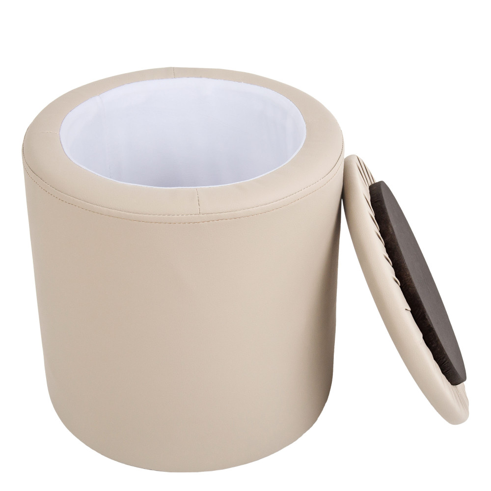Taburet Nadia - imitatie piele POLY - crem Taburet Nadia - imitatie piele POLY - crem