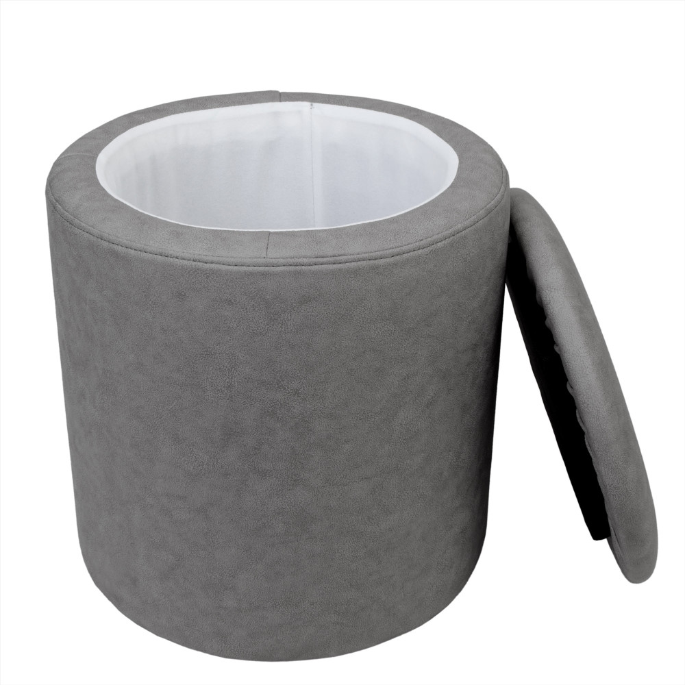 Taburet Nadia - stofa M609 - gri deschis Taburet Nadia - stofa M609 - gri deschis