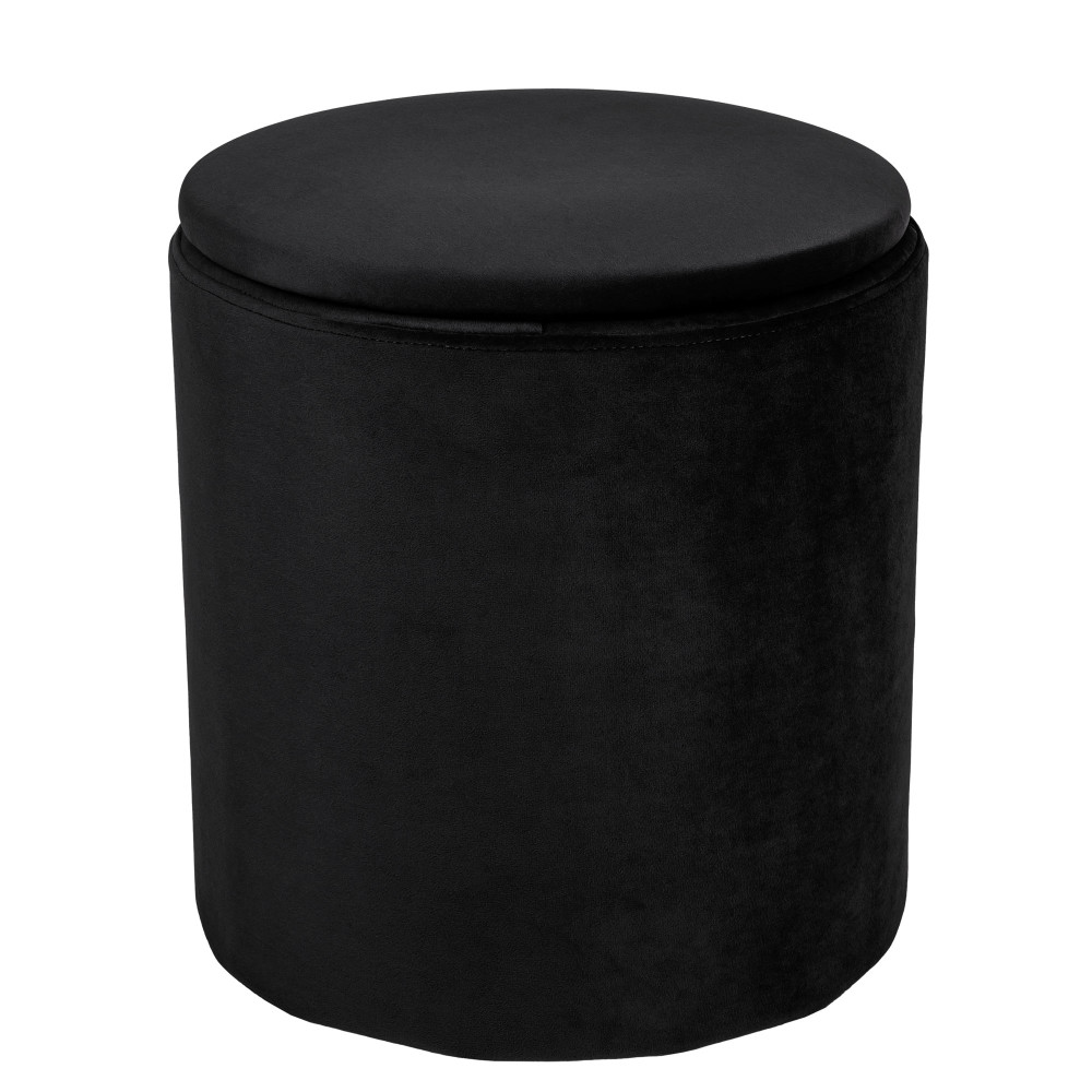 Taburet Nadia - stofa H01 - negru Taburet Nadia - stofa H01 - negru