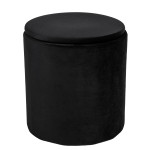 Taburet Nadia - stofa H01 - negru