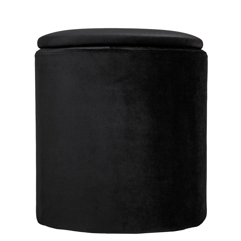 Taburet Nadia - stofa H01 - negru Taburet Nadia - stofa H01 - negru