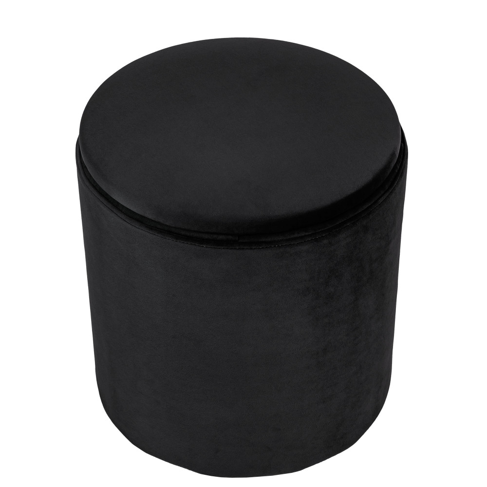 Taburet Nadia - stofa H01 - negru Taburet Nadia - stofa H01 - negru