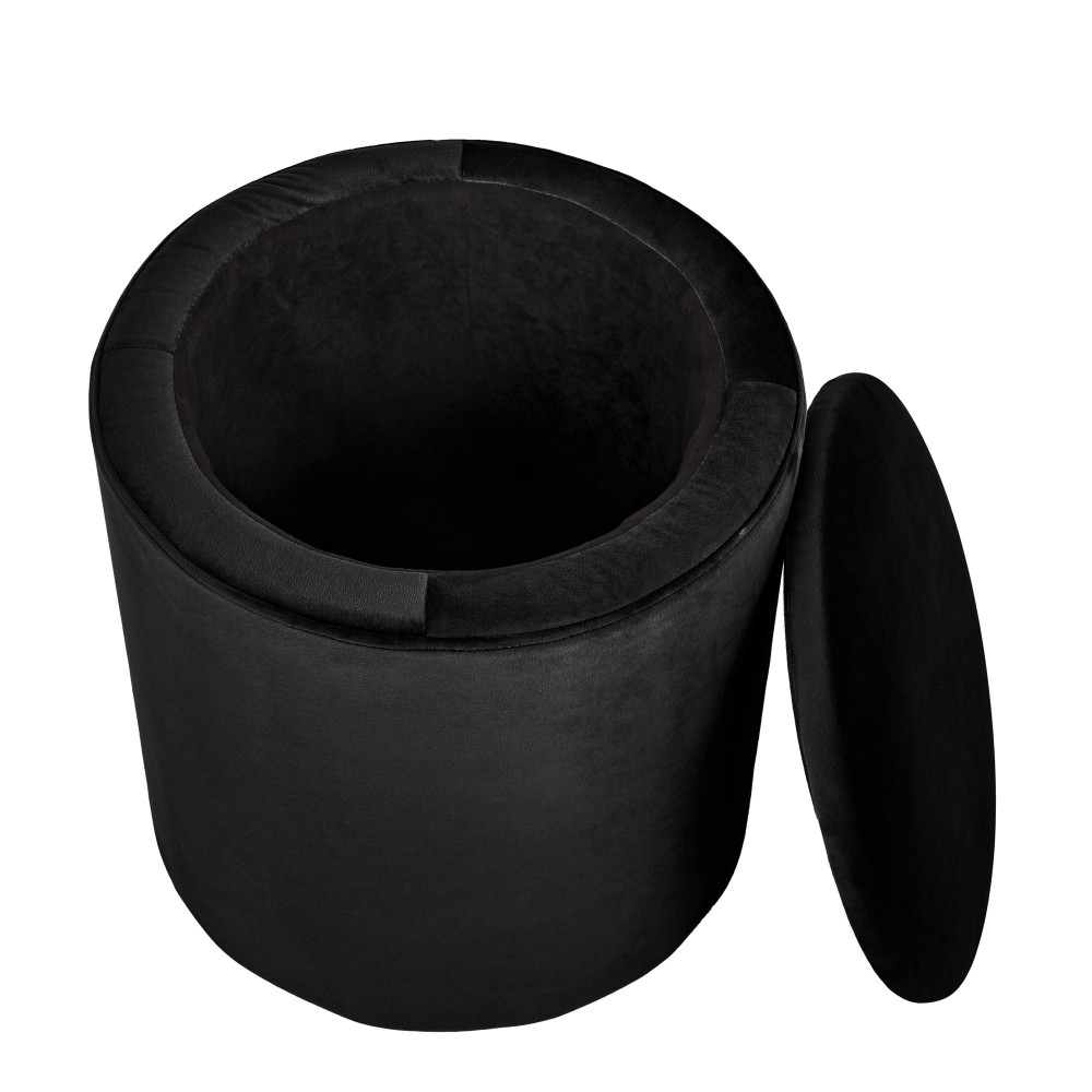 Taburet Nadia - stofa H01 - negru Taburet Nadia - stofa H01 - negru