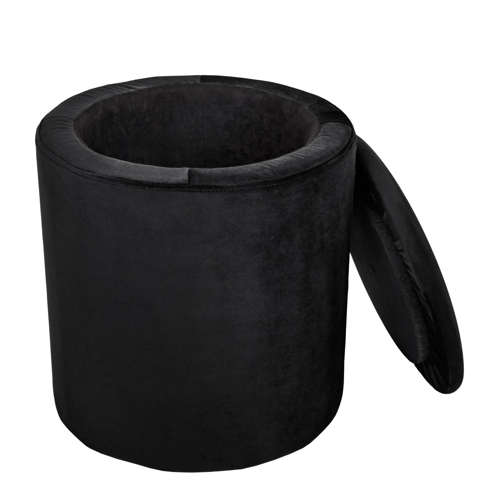 Taburet Nadia - stofa H01 - negru Taburet Nadia - stofa H01 - negru
