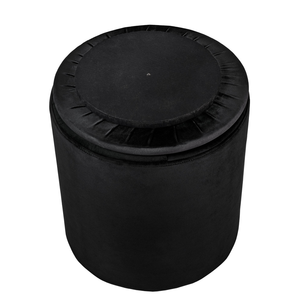 Taburet Nadia - stofa H01 - negru Taburet Nadia - stofa H01 - negru