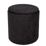 Taburet Nadia - stofa K06 - negru