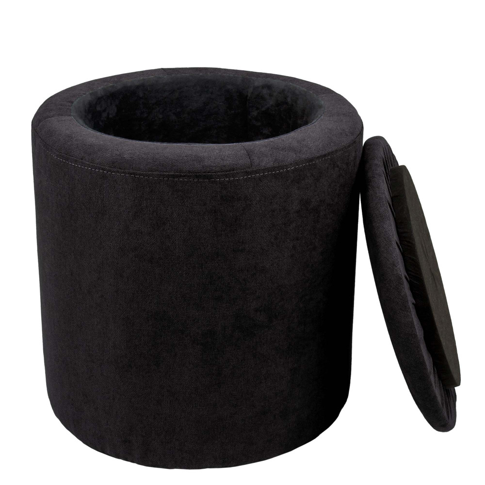 Taburet Nadia - stofa K06 - negru Taburet Nadia - stofa K06 - negru