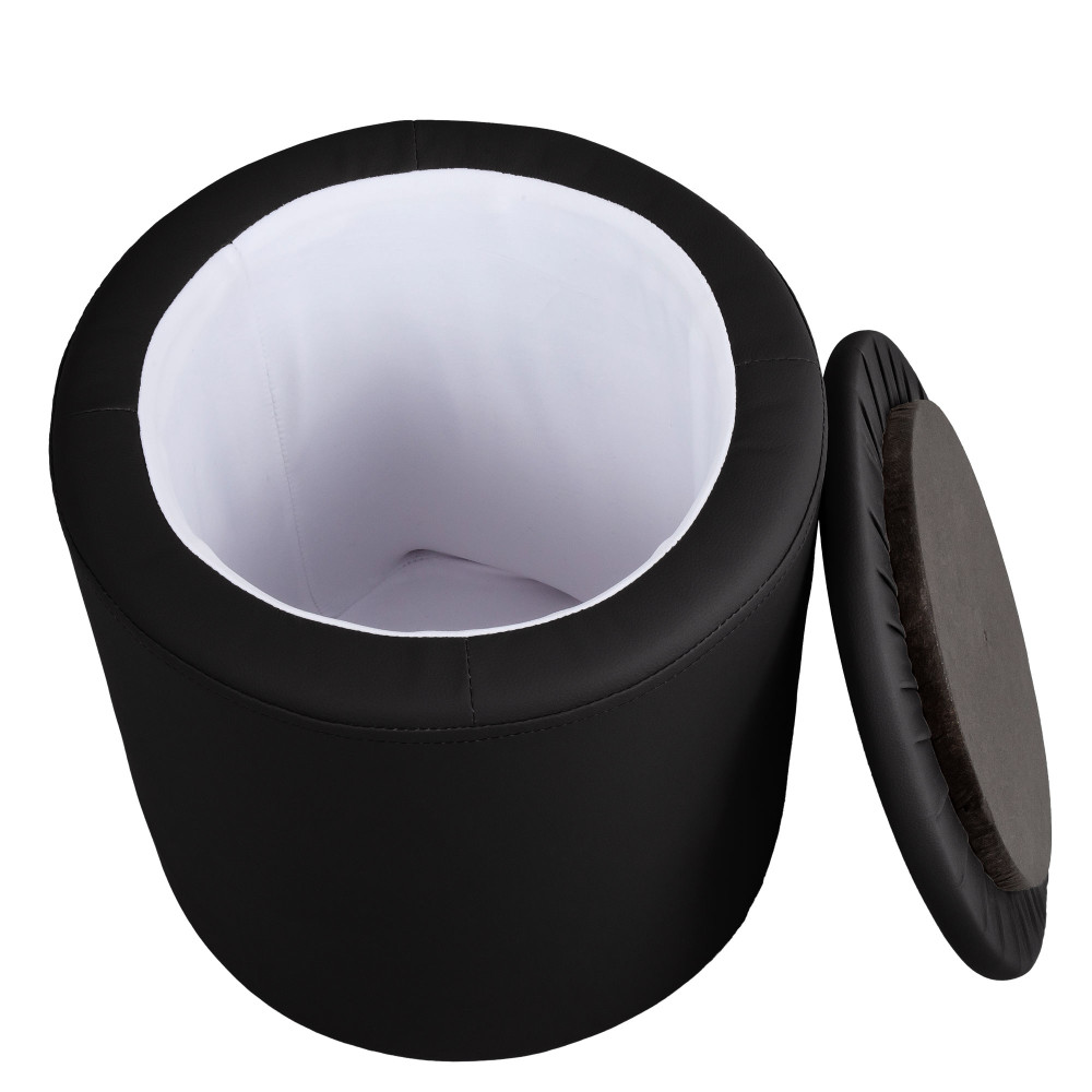 Taburet Nadia - imitatie piele POLY - negru Taburet Nadia - imitatie piele POLY - negru