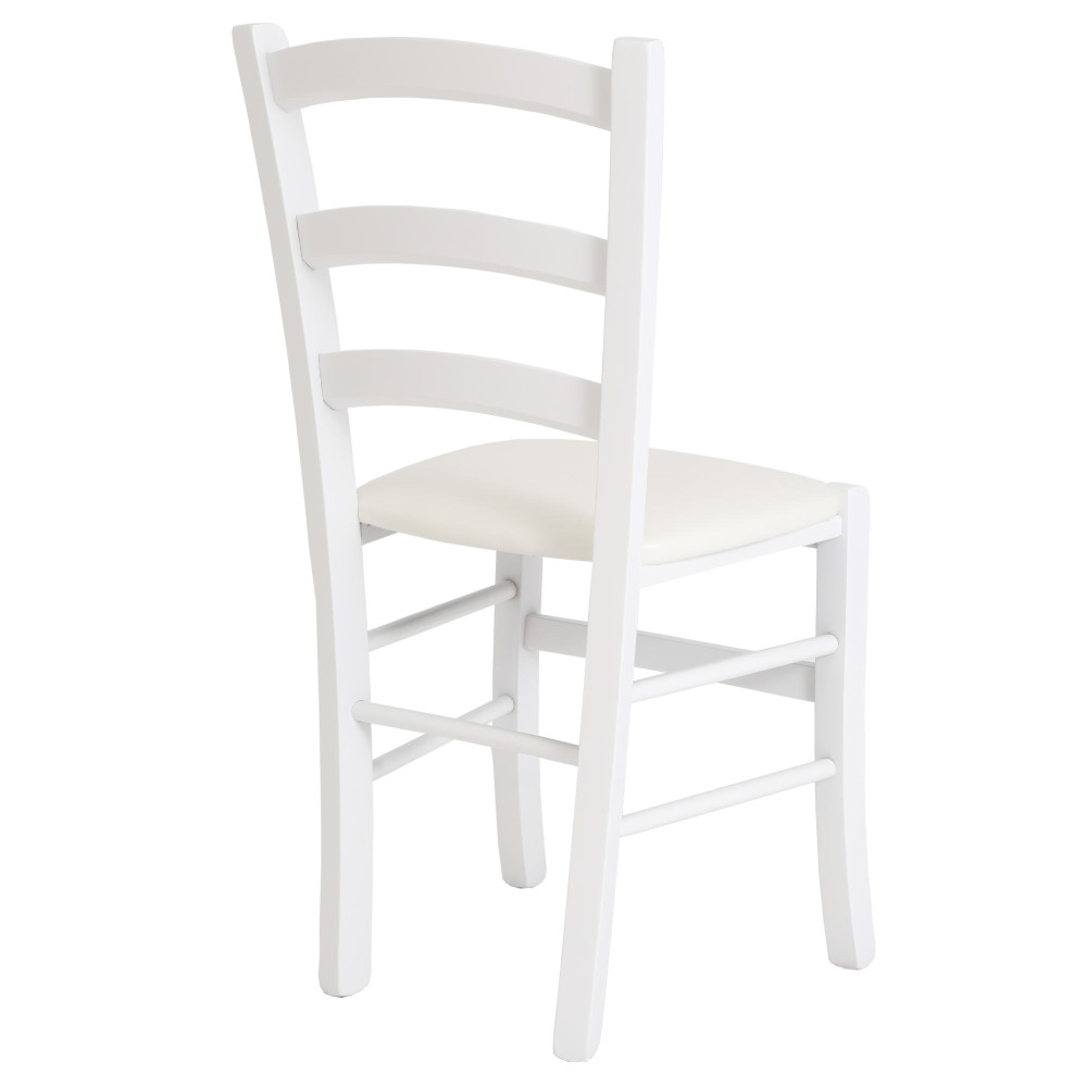 Scaun Paesana - cadru alb - imitatie piele alb - 21894 Scaun Paesana - cadru alb - imitatie piele alb - 21894