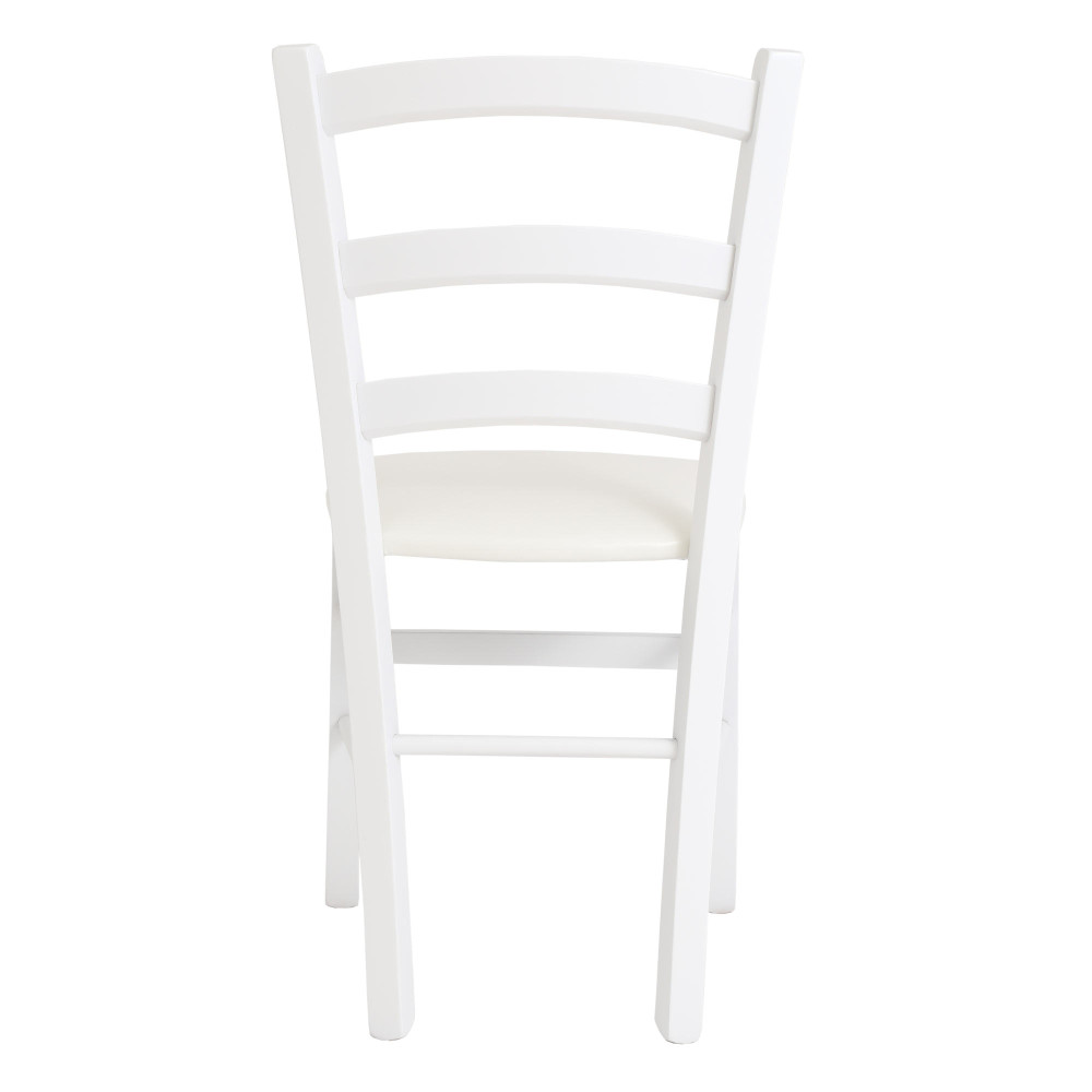 Scaun Paesana - cadru alb - imitatie piele alb - 21894 Scaun Paesana - cadru alb - imitatie piele alb - 21894