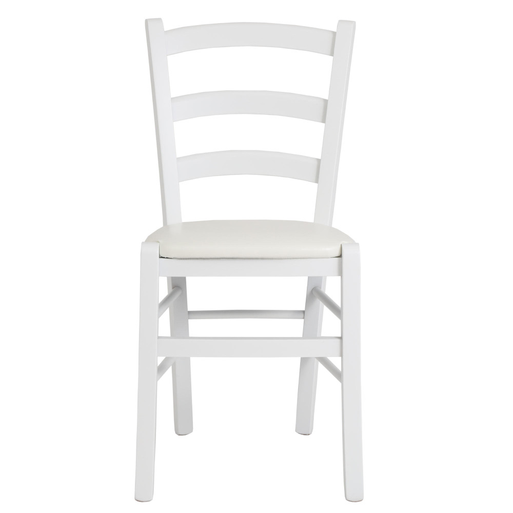 Scaun Paesana - cadru alb - imitatie piele alb - 21894 Scaun Paesana - cadru alb - imitatie piele alb - 21894