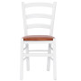 Scaun Paesana - cadru alb - imitatie piele coniac - 8070 Scaun Paesana - cadru alb - imitatie piele coniac - 8070