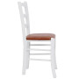 Scaun Paesana - cadru alb - imitatie piele coniac - 8070 Scaun Paesana - cadru alb - imitatie piele coniac - 8070