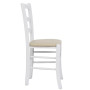 Scaun Paesana - cadru alb - imitatie piele crem - 21834 Scaun Paesana - cadru alb - imitatie piele crem - 21834