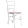 Scaun Paesana - cadru alb - imitatie piele mov - 21897 Scaun Paesana - cadru alb - imitatie piele mov - 21897