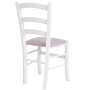 Scaun Paesana - cadru alb - imitatie piele mov - 21897 Scaun Paesana - cadru alb - imitatie piele mov - 21897