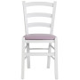 Scaun Paesana - cadru alb - imitatie piele mov - 21897 Scaun Paesana - cadru alb - imitatie piele mov - 21897