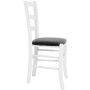 Scaun Paesana - cadru alb - imitatie piele negru - 21901 Scaun Paesana - cadru alb - imitatie piele negru - 21901