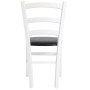 Scaun Paesana - cadru alb - imitatie piele negru - 21901 Scaun Paesana - cadru alb - imitatie piele negru - 21901