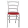 Scaun Paesana - cadru alb - imitatie piele rosu - 21900 Scaun Paesana - cadru alb - imitatie piele rosu - 21900