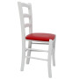 Scaun Paesana - cadru alb - imitatie piele rosu - 21900 Scaun Paesana - cadru alb - imitatie piele rosu - 21900