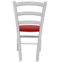 Scaun Paesana - cadru alb - imitatie piele rosu - 21900 Scaun Paesana - cadru alb - imitatie piele rosu - 21900