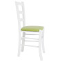 Scaun Paesana - cadru alb - imitatie piele verde - 21899 Scaun Paesana - cadru alb - imitatie piele verde - 21899