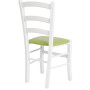Scaun Paesana - cadru alb - imitatie piele verde - 21899 Scaun Paesana - cadru alb - imitatie piele verde - 21899