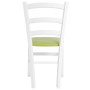 Scaun Paesana - cadru alb - imitatie piele verde - 21899 Scaun Paesana - cadru alb - imitatie piele verde - 21899