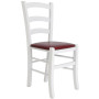 Scaun Paesana - cadru alb - imitatie piele bordo - 21902 Scaun Paesana - cadru alb - imitatie piele bordo - 21902