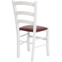 Scaun Paesana - cadru alb - imitatie piele bordo - 21902 Scaun Paesana - cadru alb - imitatie piele bordo - 21902