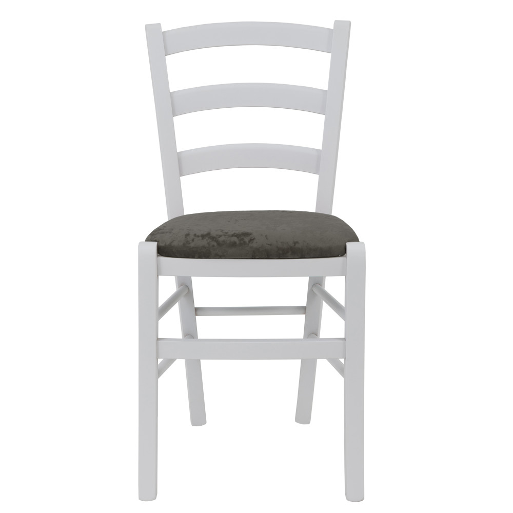 Scaun Paesana - cadru alb - stofa E30 - gri Scaun Paesana - cadru alb - stofa E30 - gri
