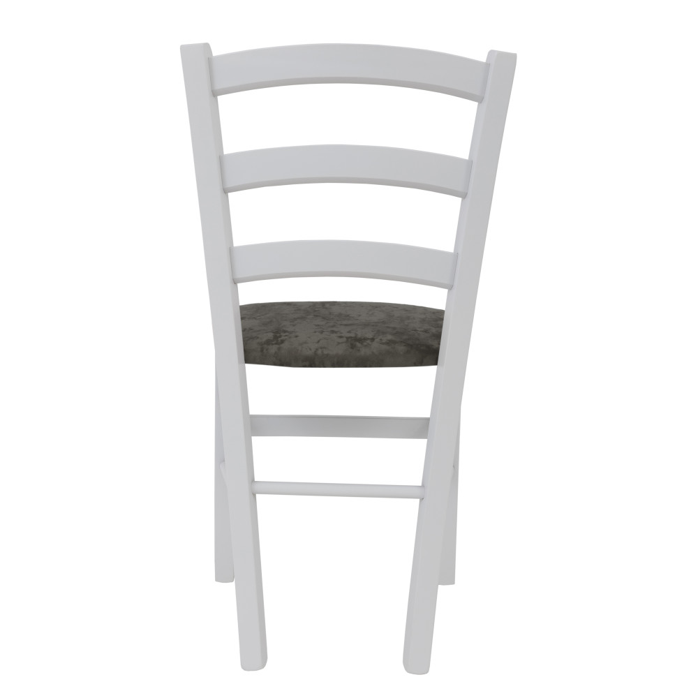 Scaun Paesana - cadru alb - stofa E30 - gri Scaun Paesana - cadru alb - stofa E30 - gri
