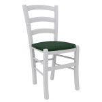 Scaun Paesana - cadru alb - stofa E57 - verde