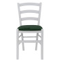 Scaun Paesana - cadru alb - stofa E57 - verde Scaun Paesana - cadru alb - stofa E57 - verde